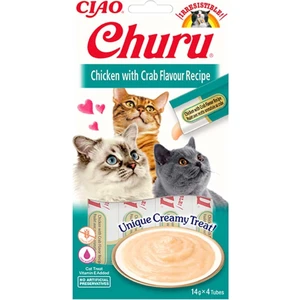 Ciao Churu Cream Tavuklu ve Yengeçli Kedi Kreması 4x14 Gr