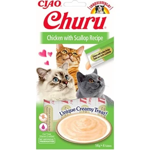 Churu Cream Tavuklu ve Deniz Taraklı Kedi Ödülü 4 x 14 Gr