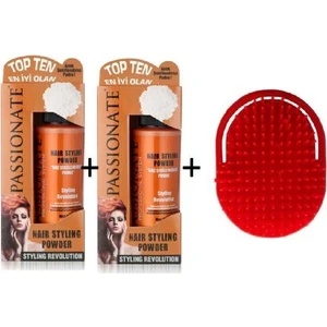 Şekillendirici Hacim Veren Saç Pudrası 2 Adet x 20 gr - Turuncu + Enginar Yıkama Tarağı