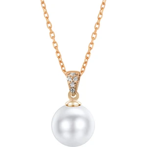 Altın Sepeti Altınsepeti Rose Gümüş Taşlı Inci Kolye