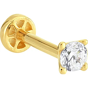 Dianora Piercing 14 Ayar Altın Tektaş Minimal Tragus Piercing