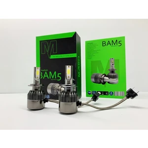 H7 LED Xenon Beyaz Kısa Far Zenon Mach Bam5 H7 LED Ampül Şimşek Etkili