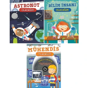 İş Bankası Kültür Yayınları Astronot Olacağım - Bilim İnsanı Olacağım - Mühendis Olacağım 3 Kitap Set