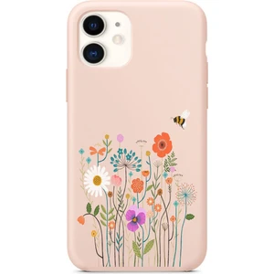 iPhone 11 Çiçekli Tasarımlı Siyah Telefon Kılıfı