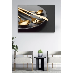 Blok Design Kanvas Tablo Resim Mutfak Sofra Yemek Odası Dekoratif Duvar Tablosu