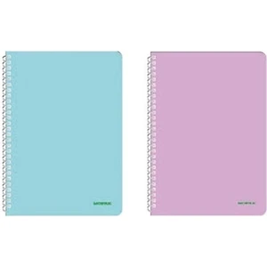 A4 Pastel Serisi Spiralli Pp Kapak Kareli Defter 72 Yaprak 2'li