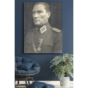 Blok Design Kanvas Tablo Resim Atatürk Resim Fotoğrafları Dekoratif Duvar Tablosu