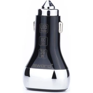 LED Göstergelı /çift USB Qc3.0 Araç Şarj / Çakmaklık Adaptörü