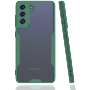 Case 4U Samsung Galaxy S21 FE Uyumlu Kılıf Kamera Korumalı Ultra Ince Buzlu Mat Renkli Parfe Silikon Kapak Yeşil