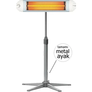 White 2500 Infrared Isıtıcı Elektrikli Soba Isıtıcı Tamamı Metal Ayaklı