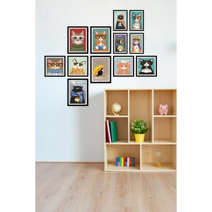 Nt Handmade 12 Parça Çerçeve Görünümlü Mdf Tablo Duvar Dekoru