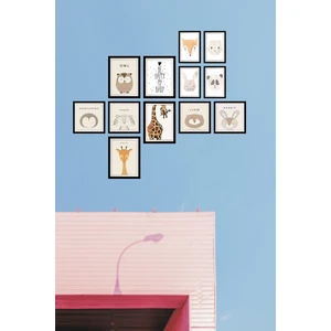 Nt Handmade 12 Parça Çerçeve Görünümlü Mdf Tablo Duvar Dekoru