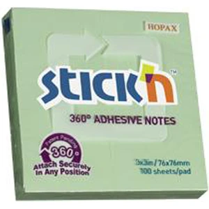 21552 Stickn Yapışkanlı Not Kağıdı 100 Yaprak 76 x 76 mm Yeşil