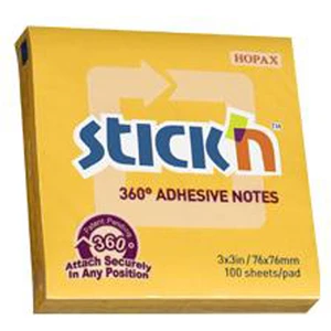 21551 Stickn Yapışkanlı Not Kağıdı 100 Yaprak 76 x 76 mm Altın