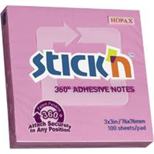 21554 Stickn Yapışkanlı Not Kağıdı 100 Yaprak 76 x 76 mm Pembe