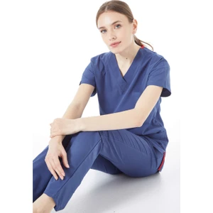 Çatı Medikal Ultralycra Spaniard - Doktor Hemşire Forma Takımı Kadın Fırtına Mavi