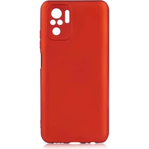noktaks - Xiaomi Redmi Note 10S - Kılıf Mat Soft Premier Silikon Kapak - Kırmızı