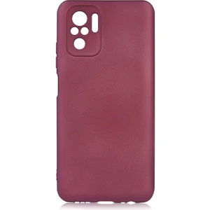 noktaks - Xiaomi Redmi Note 10S - Kılıf Mat Soft Premier Silikon Kapak - Mürdüm