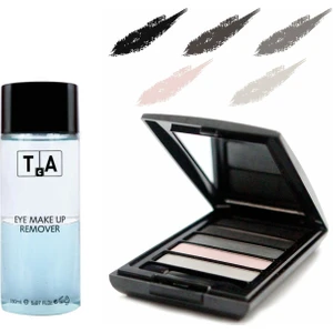 Tca Studio Make-Up Göz Farı Paleti 5 Smokey Eye + Makyaj Temizleyici