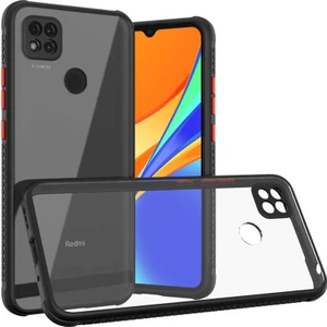 Kzy Xiaomi Redmi 9c Kılıf Kamera ve Köşe Korumalı Aircolor Kapak - Siyah