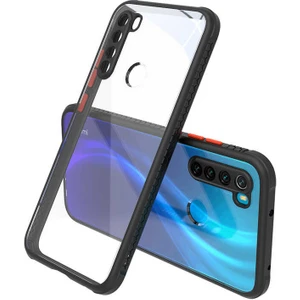 Kzy Xiaomi Redmi Note 8 Kılıf Kamera ve Köşe Korumalı Aircolor Kapak - Siyah