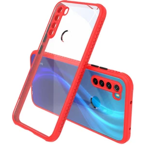 Kzy Xiaomi Redmi Note 8 Kılıf Kamera ve Köşe Korumalı Aircolor Kapak - Kırmızı