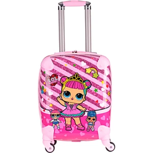 02025 Pembe Lol Bebek Yıldızlı Kız Çocuk Valizi