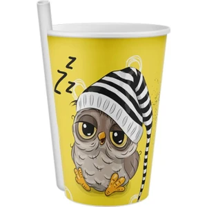 AP-9124 Yummy Pipetli Bardak 400ML Baykuş