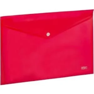 Çıtçıtlı Dosya A4 1209 Şeffaf Kırmızı