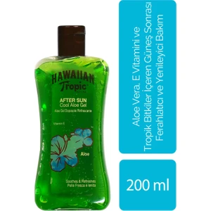 Hawaiian Tropic Aloe Vera, E Vitamini ve Tropik Bitkiler Içeren Güneş Sonrası Ferahlatıcı ve Yenileyici Jel