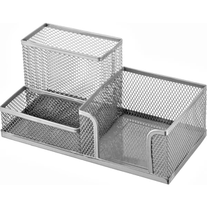 Metal Perfore 3 Gözlü Set Silver