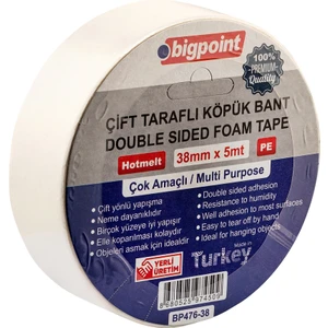 Çift Taraflı Köpük Bant 38 mm x 5 mt