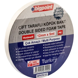 Çift Taraflı Köpük Bant 12 mm x 5 mt