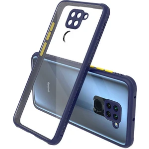 Case World  Xiaomi Redmi Note 9 Kılıf Kamera ve Köşe Korumalı Aircolor Kapak - Lacivert