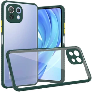 Case World  Xiaomi Mi 11 Lite Kılıf Kamera ve Köşe Korumalı Aircolor Kapak - Yeşil