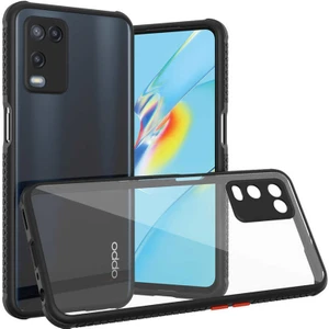 Case World  Oppo A54 Kılıf Kamera ve Köşe Korumalı Aircolor Kapak - Siyah