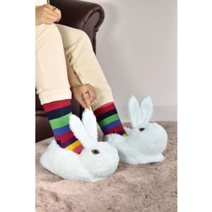 Odesa Ayakkabı Market Kadın Tavşan Hayvanlı Kışlık Peluş Panduf