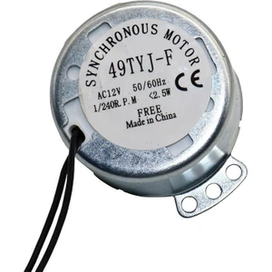 Evcil Sanal Market Motor Ac 12 Volt 1/240 Rpm (Zaman Saatli )