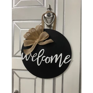 Hobi Dekor Welcome Siyah Hediyelik Kapı Süsü Hb 42