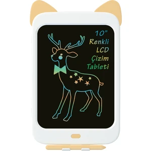 Wicue 10” Sarı Kedi LCD Dijital Renkli Çizim Tableti