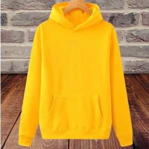 Kapüşonlu Kanguru Cep Içi Komple Polar Pamuk Rahat Kesim Kadın Sweatshirt
