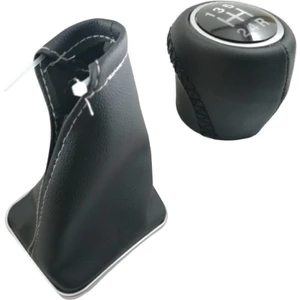 Linea Deri Vites Topuzu Vites Körüğü Takım Krom Çerçeveli - Krom