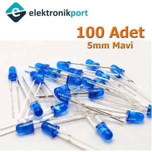 LED 5mm Mavi Difused 100 Adet