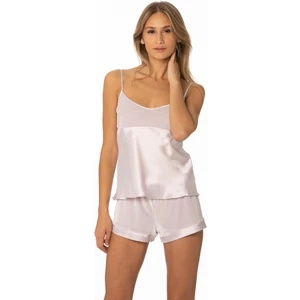 Pierre Cardin 440 Kadın Kadife Saten Pijama Şort Takım - Viola