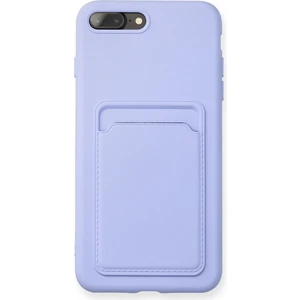 iPhone 7 Plus Kılıf Kartvizitli Silikon Kelvin - Lila