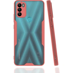 General Mobile Gm 21 Plus Kılıf Kamera Korumalı Arkası Mat Silikon Platin - Pembe