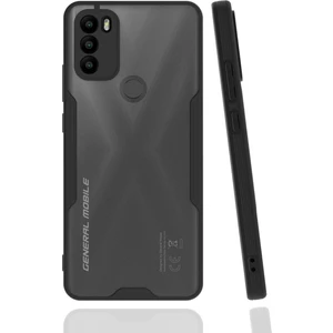 General Mobile Gm 21 Plus Kılıf Kamera Korumalı Arkası Mat Silikon Platin - Siyah