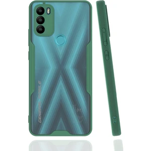 General Mobile Gm 21 Plus Kılıf Kamera Korumalı Arkası Mat Silikon Platin - Yeşil