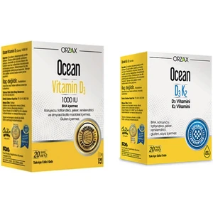 Ocean D3 Vitamini - Ocean Vitamin D3 1000 Iu Sprey 20 Ml + D3 K2 Vitamin Damla 20 Ml