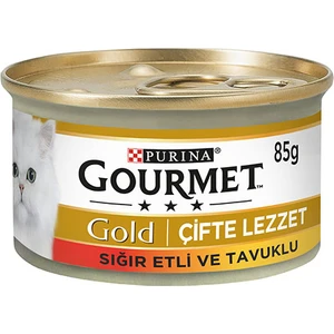 Gourmet Gold Sığır Etli ve Tavuklu Kedi Konservesi 6X85 gr